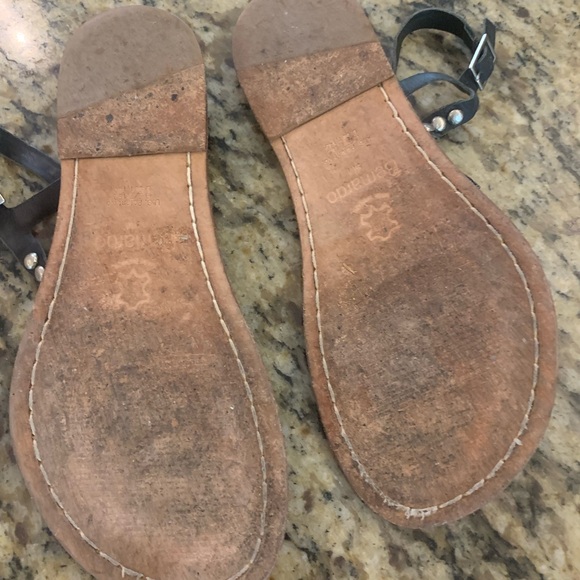 Black Bernardo Quality Leather Sandals Size 9 - Picture 3 of 4